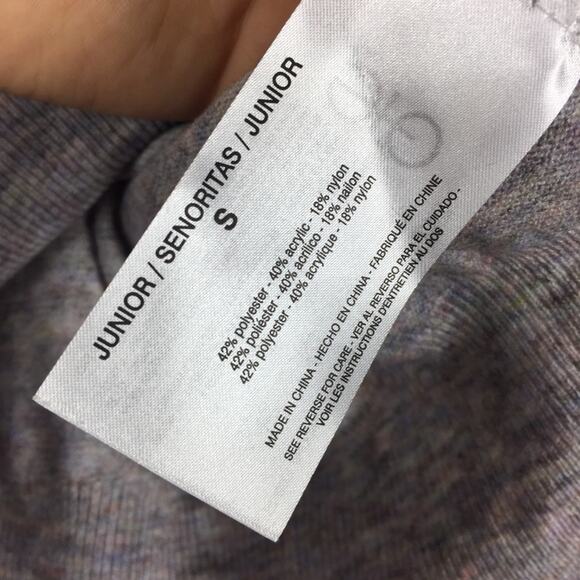 Anthropologie Ella Moss Maggie Heather Grey Puff Sleeve Knit Sweater Small - Picture 6 of 13